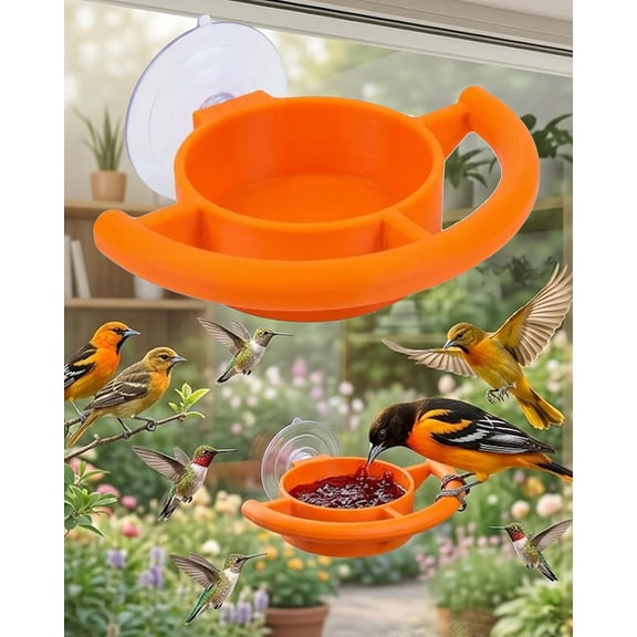Bird Feeder Window Suction Cup Holder for Seeds Jelly, Window-Mounted Bird Feeder for Viewing Wild Birds, Bring Nature to Your Window, Weather Proof Easy to Clean, Gift for Bird Lovers(xxw)
