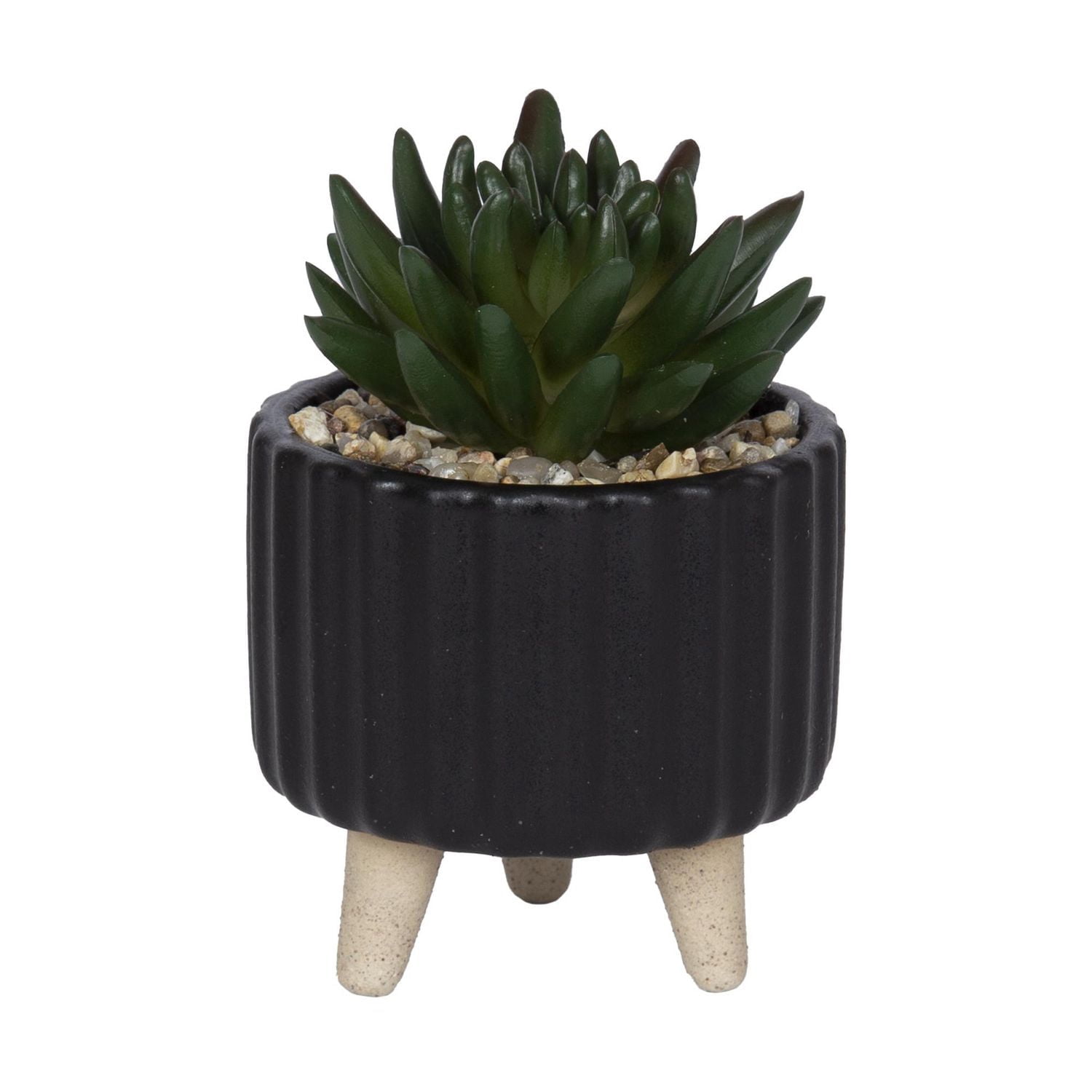 hometrends Cozby Faux Succulent in Black Pot
