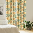 thumbnail image 2 of Ambesonne Summer Curtains, Flora Yellow Roses Pattern, Pair of 28"x95", Pastel Brown and Pale Teal, 2 of 5