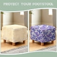 thumbnail image 6 of SCRAWLGOD Tie-Dye Butterfly Print Violet Footstool Cover, Elastic Soft Ottoman Protector Comfortable Rectangular Furniture Protection Home Interior Decoration, 6 of 7