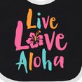 thumbnail image 4 of Inktastic Live Love Aloha Boys or Girls Baby Bib, 4 of 4