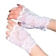 thumbnail image 2 of Pair Women Half Hand Short Gloves UV Protection Fingerless Gloves Sun Block for Driving (White), 2 of 3