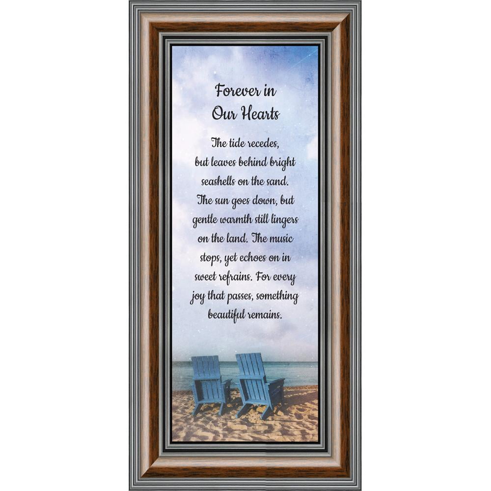 Forever in Our Hearts Framed Poem, In Memory of Loved One, Sympathy ...