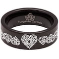 thumbnail image 5 of Celtic Heart Tungsten Carbide Ring, 5 of 9