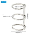 thumbnail image 2 of Encuadernación de metal de 3 anillos Uxcell con ID de 25 mm para diario, álbum de fotos, cuaderno, blanco, 10 piezas, 2 of 7