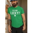 thumbnail image 5 of Old Glory Mens St. Patricks Day Feeling Lucky Irish Green Short Sleeve Graphic T Shirt, 5 of 5