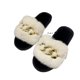 thumbnail image 5 of Pantuflas peludas y esponjosas con punta abierta para otoño e invierno, pantuflas cálidas de suela gruesa para interior de casa para mujer, pantuflas de algodón a la moda para mujer, 5 of 5