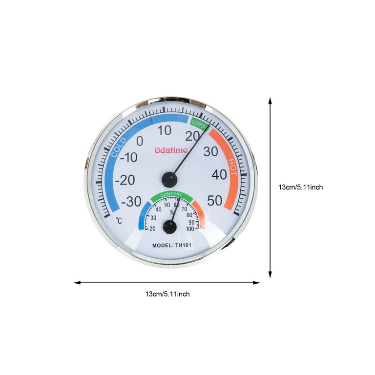 1 Thermometer Hygrometer Indoor Outdoor Measures Temperature Humidity Meter Temp, Beige