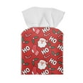 thumbnail image 2 of FUIALDOLG Decorative Tissue Box Cover Square, Waterproof PU Leather Car Tissue Holder with Cute Santa Christmas Facial Napkin Organizer on Table and Bathroom, Office, 2 of 7
