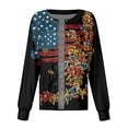 thumbnail image 2 of Bbyeadc Plus Size 250th Anniversary Women's Shirts Long Sleeve Anniversary Freedom Button Shirt Crew Neck Button Shirt Casual Spring Shirt,Black(M), 2 of 5