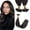 Natural Black, variant on Aorsher 14Inch U Tip Hair Extensions Human Hair Hot Fusion Pre Bonded Hair Extensions Natural Nail Tipped Remy Hair Piece 100 Strands/100G Dark Brown