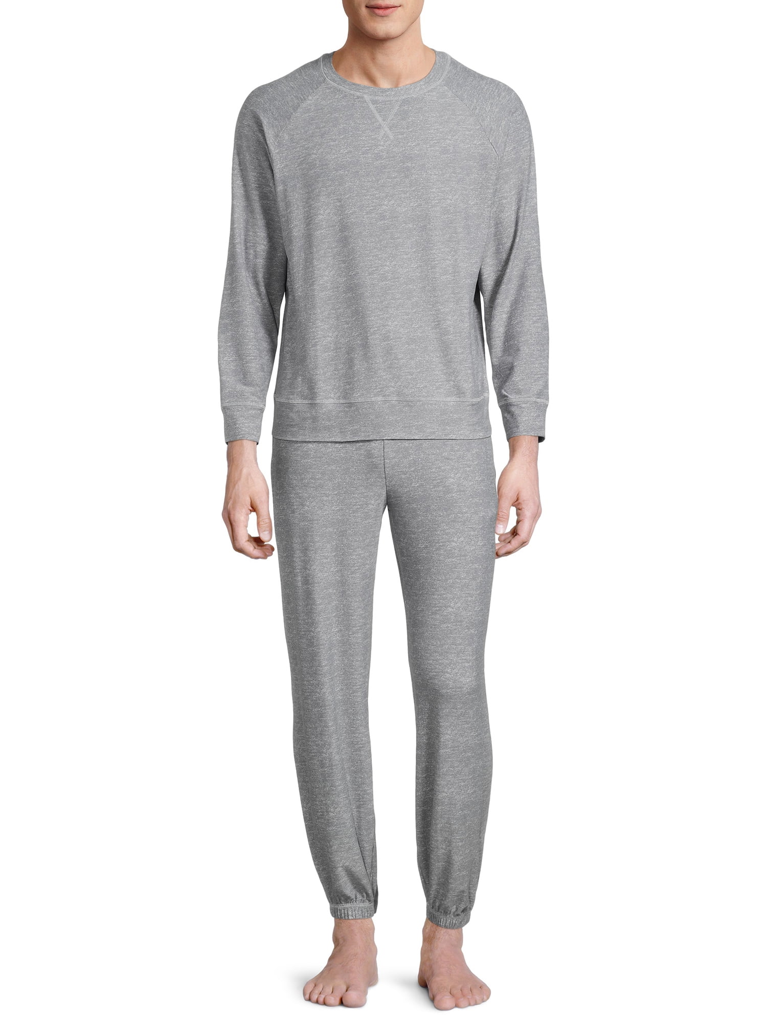 NEW Mens Jogger Pants Size 2XL Pajamas Lounge Sleepwear Cuffed PJs Sleep Black 