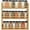 Natural with Handles, variant on Spice rack, storage rack, seasoning jar storage rack, suitable for spice organizer installed on kitchen countertops or walls, bracket with handle, excluding jars