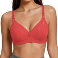 thumbnail image 3 of Ohufall Womens Bra Adjustable Strap Deep V Push Up Bra Wirefree Comfort Support Daily Underwear, 3 of 8