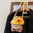 thumbnail image 2 of Bolsa bandolera de punto con diseño de hongo bonito para mujer (amarillo) Likrtyny Para Estrenar, 2 of 9