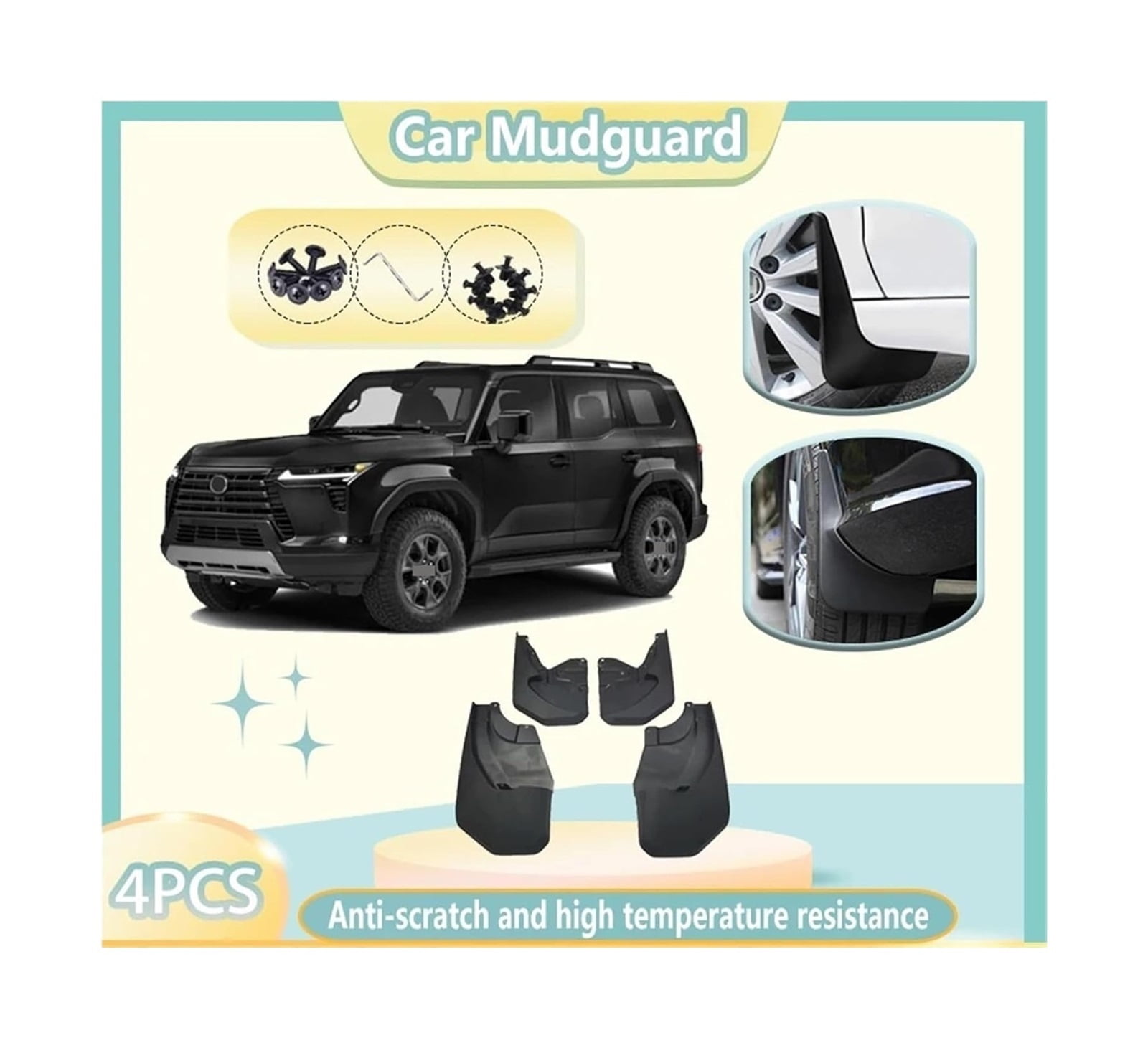 MPXBM Front Rear Mud Flaps Compatible with Lexus GX 550 J250 2024-2026 Mudguard Splash Guard FOR Fender Anti-Splash Mudflap Auto Car Accessories