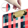 thumbnail image 6 of FORMRS Acrylic Clipboard with Low Profile Clip Standard A4 Letter Size, 12.5" x 9", Red Teal Stripes, 6 of 8