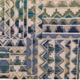thumbnail image 4 of Plutus Brands Blue Plutus Pyramids Border Luxury Throw Pillow 18 in x 18in, Double Sided 18" x 18", 4 of 9