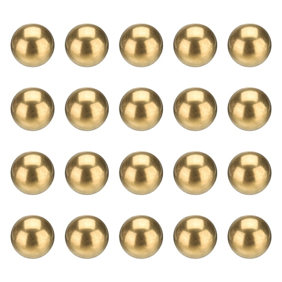 Uxcell 20 Pcs Bearing Balls, 12.7mm Diameter Precision Solid Brass Bearing Balls Industrial Brass Ball Spheres for Machinery, Automotive, and DIY