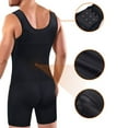 thumbnail image 3 of Jinhomg Men Bodysuit Compression Tummy Control Shapewear Lightweight Comfy Sleeveless Full Body Underwear Gym Workout Outfit 90 Percent off Clearance Sale Black L, 3 of 4