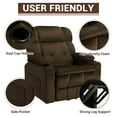 thumbnail image 6 of PAPROOS Large Power Lift Recliner Chair with Massage and Heat for Elderly Big and Tall People, Overstuffed Wide Recliners with 2 Cup Holders, Side Pocket for Living Room, Single Sofa, Brown, 6 of 12