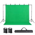 thumbnail image 1 of Yescom 7x10Ft Backdrop Support Stand Kit Non-woven Backdrop Green Photography Video, 1 of 11