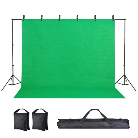 Yescom 7x10Ft Backdrop Support Stand Kit Non-woven Backdrop Green Photography Video