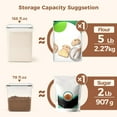 thumbnail image 3 of baomifa-Flour Storage Containers Set of 3 (5.2L/166oz) (2.5L/78oz*2), Large Airtight Food Storage Containers with Lids, Plastic Canisters Sets for Kitchen, Pantry Organizers for Rice Cereal and Bakin, 3 of 4
