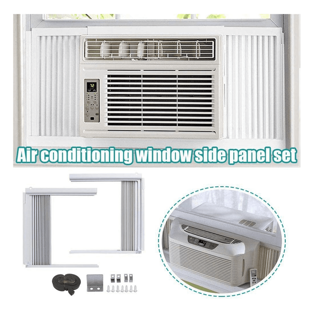 AC Side Panels AC Accessories for Window Air Conditioner Accordion Filler Kit