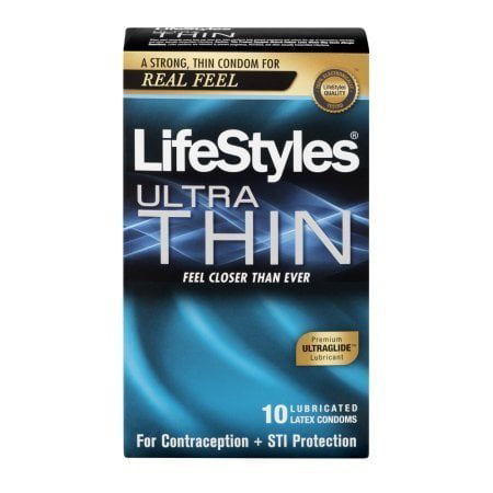 Lifestyles Ultra Thin Premium Lubricated Latex Condoms 10 Ct Walmart Com Walmart Com
