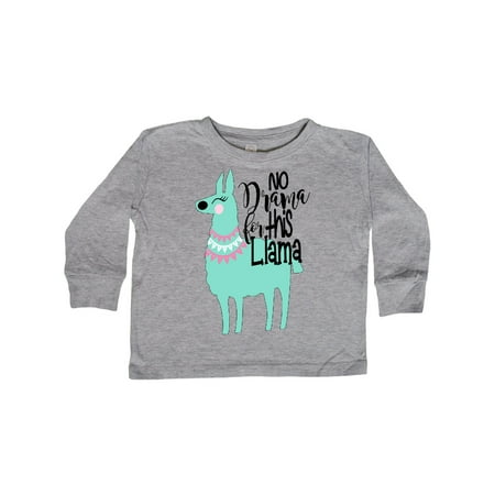 

Inktastic No Drama For This Llama Gift Toddler Boy or Toddler Girl Long Sleeve T-Shirt