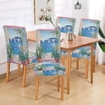 thumbnail image 2 of Yayeee 4 Pack Dining Chair Covers Stretch Parson Chairs Slipcovers Seat Protector, Seaside Door, 2 of 6
