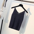 thumbnail image 2 of Korean Version Women's Sexy V Neck Silk Knit Vest Summer Slim Sleeveless Tank Undershirt Casual Comfortable Fashionable Lightweight, 2 of 2