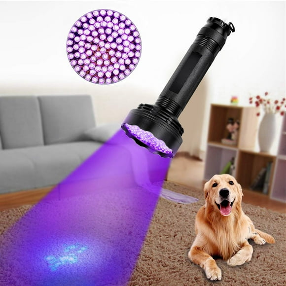 Linterna UV mejorada Zerodis 100 LED negra para perro gato orina chinches