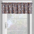 thumbnail image 4 of Ambesonne Cinnamon Color Valance & Curtain, Scandinavian Fox Art, 55"x36", Pale Chocolate and Dark Teal, 4 of 7