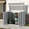thumbnail image 3 of Enyopro 306Gal Shed & Outdoor Storage, Horizontal Resin Storage shed with Floor, All-Weather Tool Plastic Sheds for Bike, Lawn Mower, Generator, Garbage Cans and Outdoor Storage, 3 of 11
