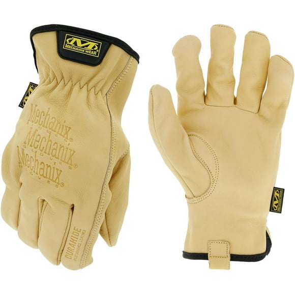 Mechanix Wear DuraHide™ Leather Cow Driver Work Gloves (X-Large, Tan), Water Resistant