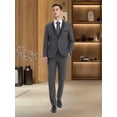 thumbnail image 2 of Beauty-Emily Men's 4-Piece Boutique Wedding Tailcoat Set, Jacket, Vest, Pants & Black-White Striped Tie, Formal British Style Suit for Groom, Prom, Party & Special Events, 2 of 7
