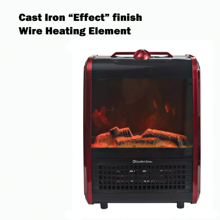 Optimus H-9300 2-Setting 1,200-Watt-Max Flame-Effect Mini Fireplace Electric  Heater - Walmart.com