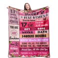 thumbnail image 1 of LHSHID 17th Birthday Gifts for Girls Blanket Decorations for Girls 17 Year Old Girl Gift Ideas Sweet Seventeen Gifts Fleece Blanket 50x60in, 1 of 5