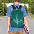 thumbnail image 4 of Lukts ECG Wave Pattern 15 Inch Student Backpack, Waterproof Laptop Backpack with Adjustable Shoulder Straps, Lightweight Travel, Campus Backpack, Unisex, 4 of 6