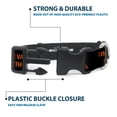 thumbnail image 4 of Marvel Comics Pet Collar, Dog Collar Plastic Buckle, Loki Series TVA Time Variance Authority Text Black Orange, 15 to 24 Inches 1.0 Inch Wide, 4 of 8