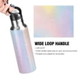 thumbnail image 4 of Yayeee 20oz Insulated Water Bottle Double Wall Stainless Steel with Flip Straw Lid, Pink Wavy Striped, 4 of 7