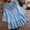 Blue, variant on Women's Lace Crochet Embroidered Tops, V Neck Tie Front Peasant Blouse, 3/4 Bell Sleeve Lace Trim Loose Fit Tunic Shirts White 3XL