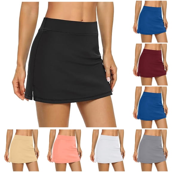 Womens Casual Solid Tennis Skirt Yoga Sport Skirt Shorts Skirt Skirts for Women XL