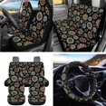 thumbnail image 2 of Uorisanigo Mandala 15 PCS Car Seat Cover Full Set, Car Wheel Cover Protector Seat Belt Cushion Pad Vehicle Trash Can Air Vent Storage Coasters Rearview Mirror Cover Key Chains Car Decor, 2 of 7