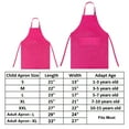 thumbnail image 2 of Toptie Cotton Canvas Parent-Child Apron Set-Hot Pink-Kid L/Adult L, 2 of 7