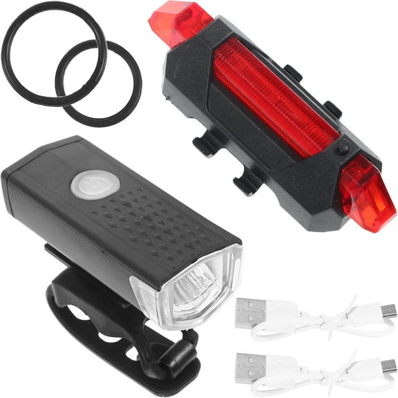 UEETEK 1Set Durable Waterproof Bike Light Combo with 360 Degree Visibility