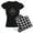 With Checker Pant, variant on - A Fairy And A Dark Wolf Pajamas - Women's Dark Pajamas