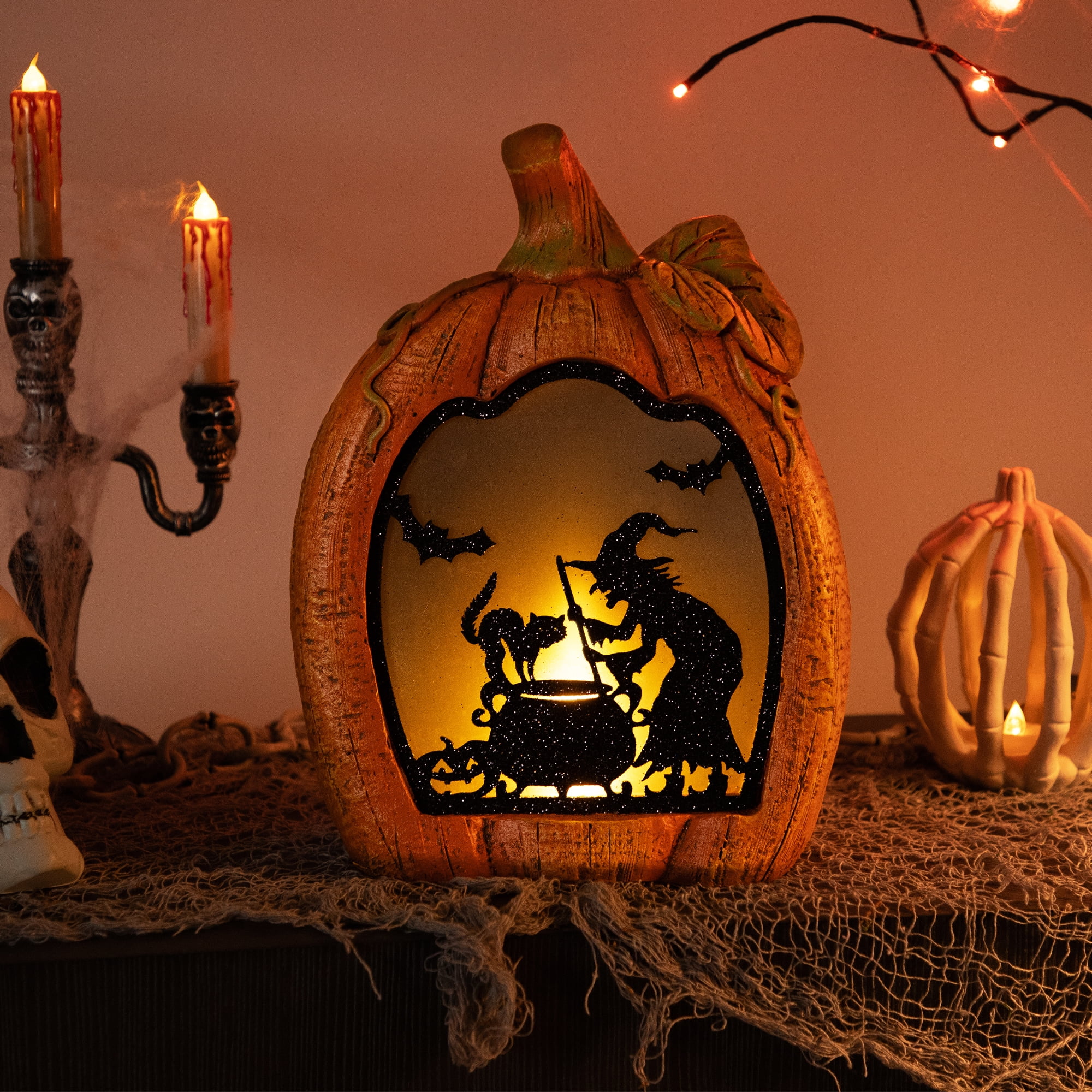 Wudkey Halloween Kitchen Decor Ceramic Pumpkin Orange Utensil Holder, 6.3 In. Festive Storage Crock For Halloween Parties SB7U71_0 - The Home Depot